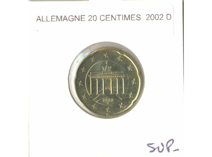 Allemagne 2002 D 20 CENTIMES SUP-