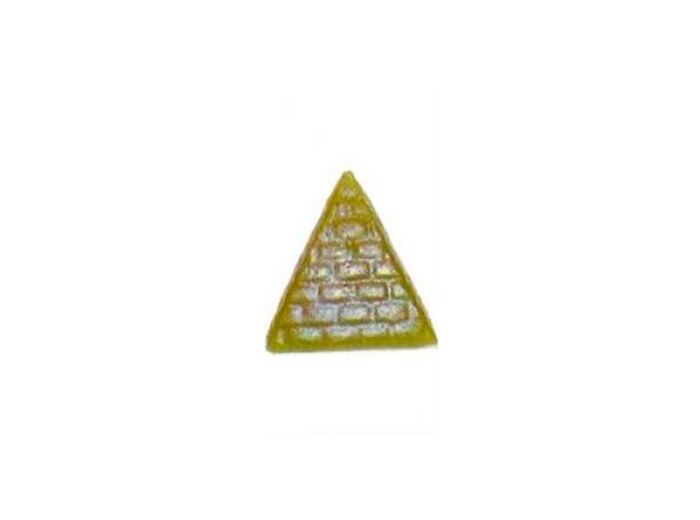 Bougie figurative la pyramide à souhaits jaune