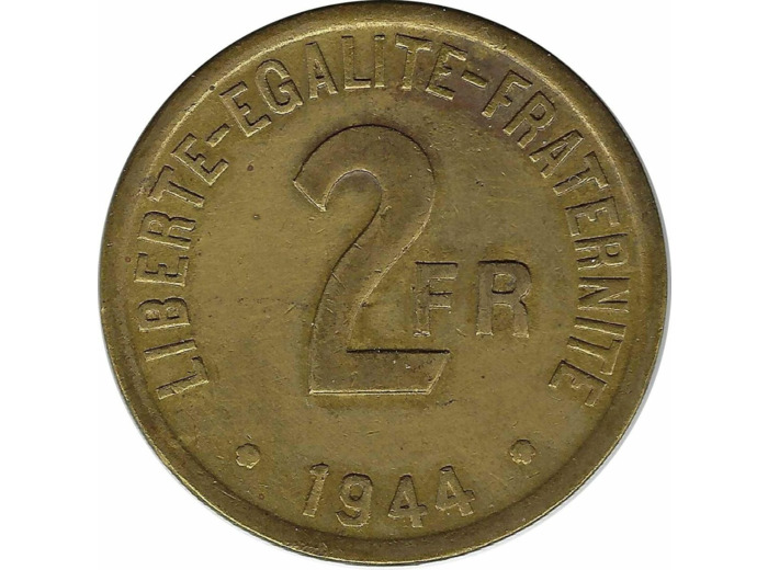 FRANCE 2 FRANCS PHILADELPHIE 1944 TTB