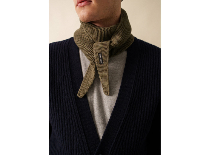 Bandana en maille en coton et laine