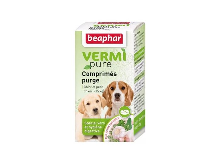 Comprimés VERMIpure purge aux plantes pour chiot et petit chien