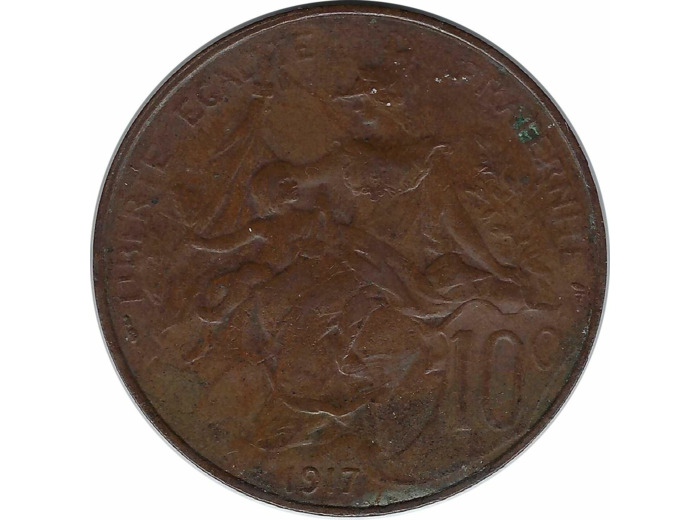 FRANCE 10 CENTIMES DUPUIS 1917 TTB