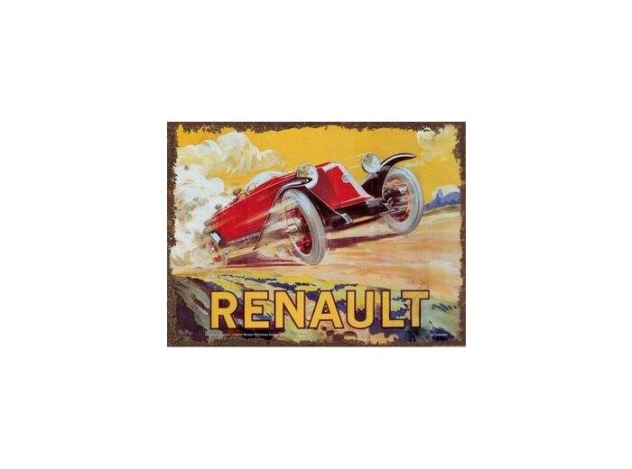 Plaque métal Renault par René De Bas - 40x30cm