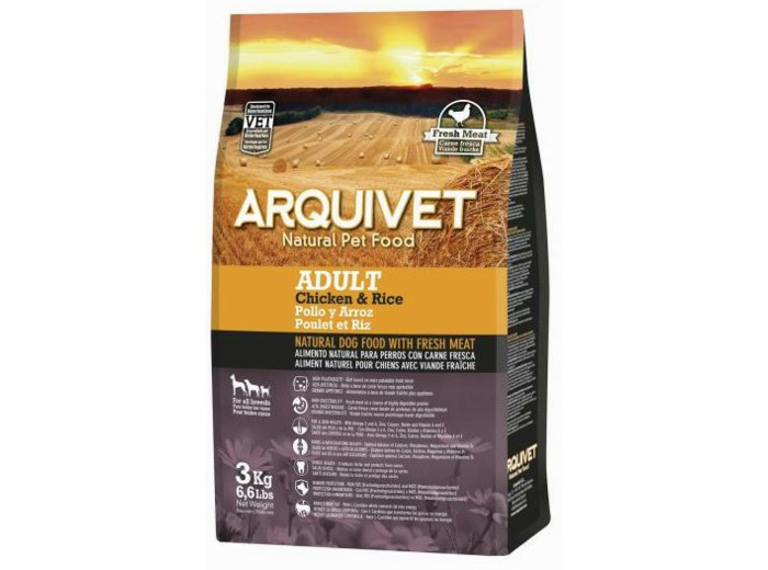DOG ADULT POULET ET RIZ ARQUIVET-2 FORMATS