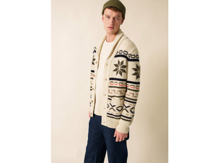 Veste en laine Sion à motifs