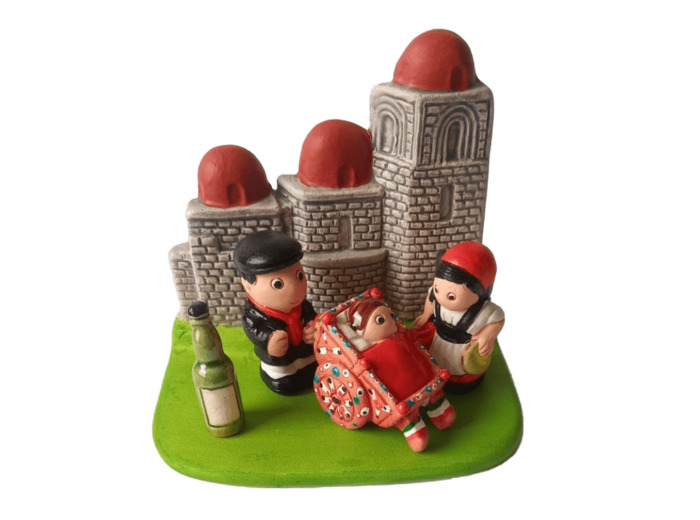 CRECHE en céramique BLOC 8x7cm- SICILE