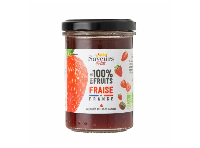Préparation de Fraises aux Fruits Français Bio – 230 g – Saveurs et Fruits