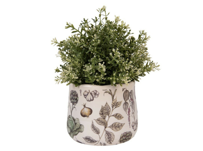 Pot de fleurs légume céramique 14x14x12cm