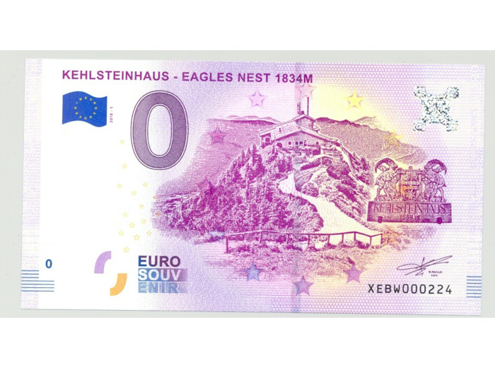ALLEMAGNE 2018-1 KEHLSTEINHAUS EAGLES NEST SOUVENIR 0 EURO TOURISTIQUE NEUF