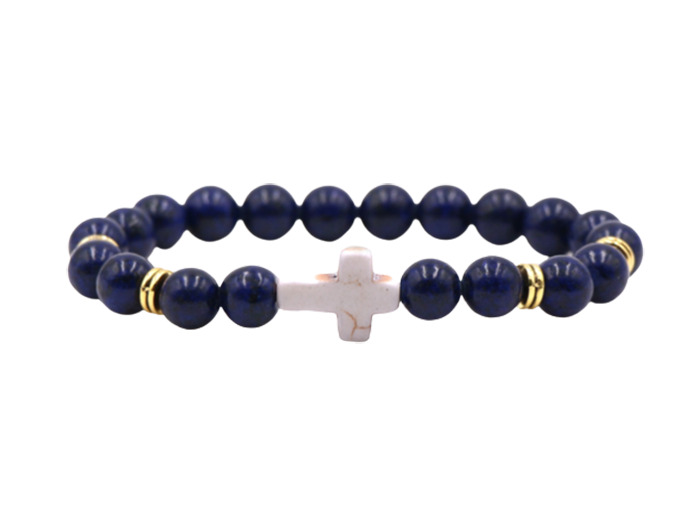 BRACELET élastique 8mm en pierre véritable- Lapis Lazuli