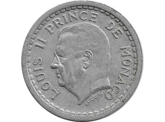 MONACO 1 FRANC ND (1943) ALUMINIUM TTB