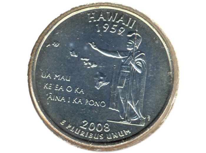 AMERIQUE (U.S.A) 1/4 DOLLAR 2008 D HAWAI SUP-