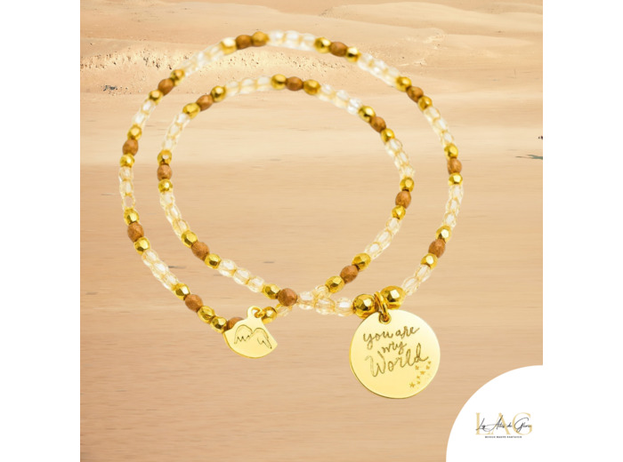 BRACELET MANTRA YOU ARE MY WORLD