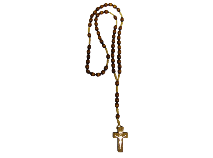 Chapelet en Bois sur Corde - PALISSANDRE