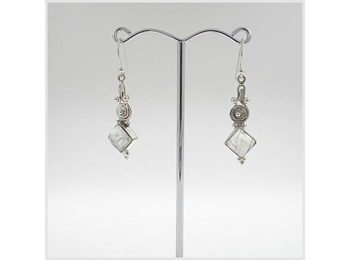 Boucles d'oreilles Pierre de lune et Argent Massif