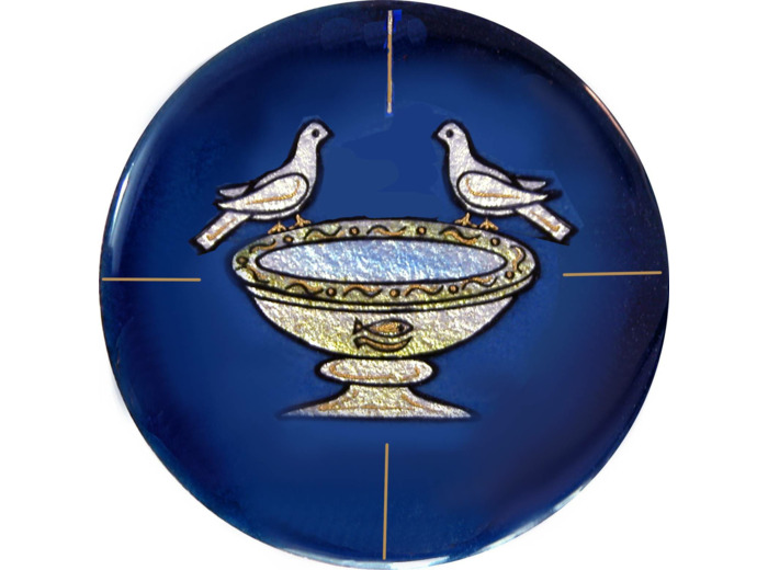 2 col. Ravenne D8,3cm - EMAUX DU LIBAN