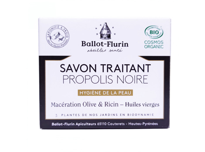 Savon Traitant Propolis Noire 100g Bio