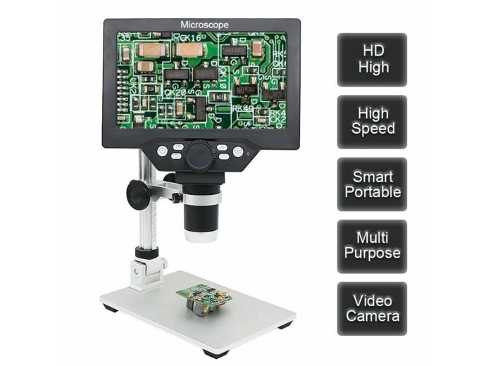 Microscope digital 12 MP AVEC ECRAN ECLAIRAGE LED et BATTERIE