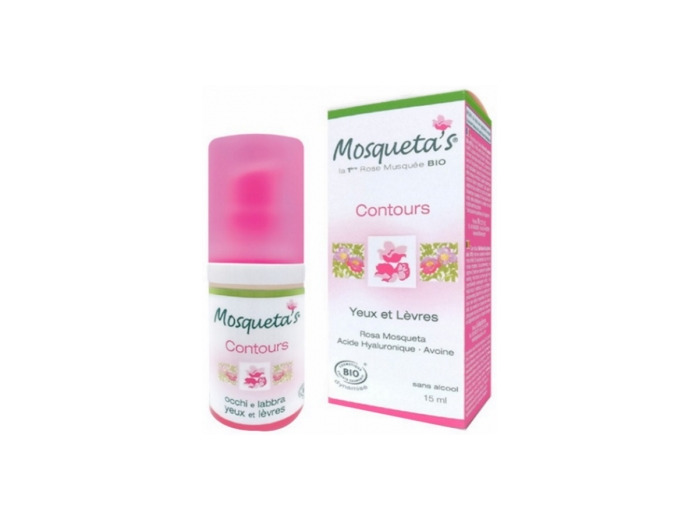 Contours yeux et lèvres Rose Musquée Acide hyaluronique Avoine 15ml