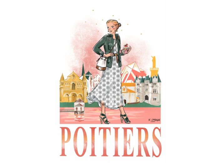 Poitiers - affiche, carte