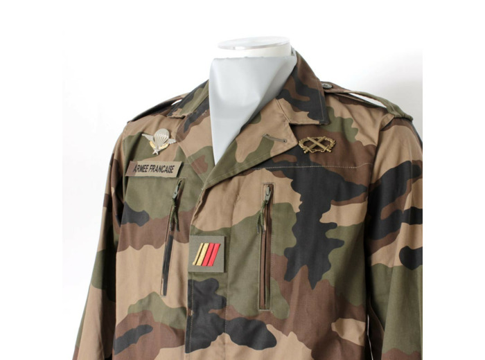 Plastron de Parade Commissariat de l'Armée de Terre (gris perle)