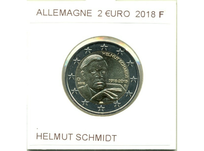 ALLEMAGNE 2018 F  2 EURO COMMEMORATIVE HELMUT SCHMIDT SUP