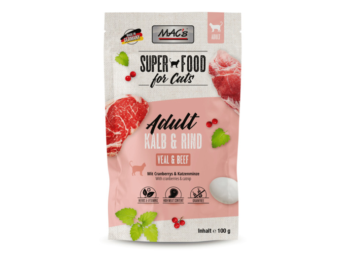 MAC'S Veau & Boeuf pour chat - 100g