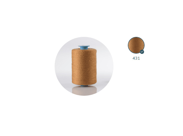 ZX 75 - 431 MIEL FIL À COUDRE 100% POLYESTER TRÈS RÉSISTANT bobine 1000m
