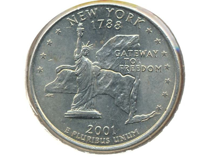 AMERIQUE (U.S.A) 1/4 DOLLAR 2001 P NEW YORK SUP (W318)