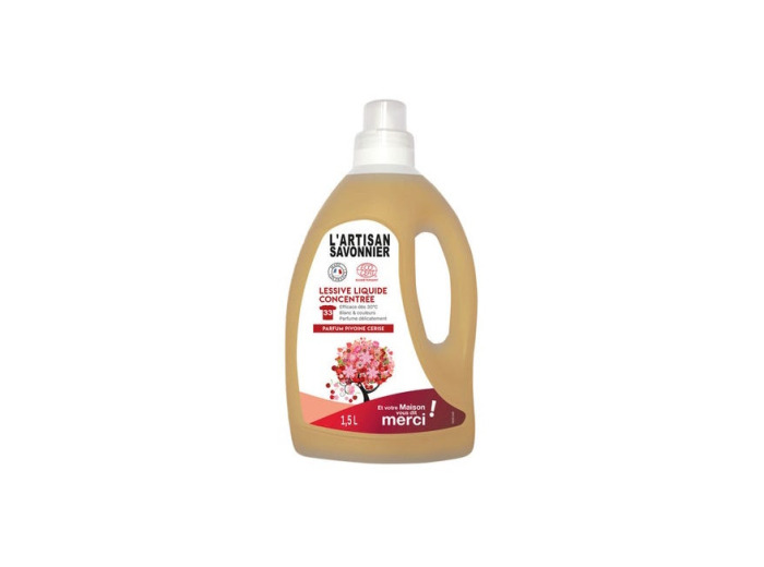 Lessive liquide concentrée parfum Pivoine cerise 1.5L