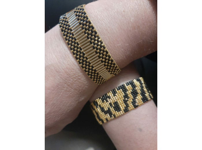 BRACELET ZÉBRA GOLDEN BLACK