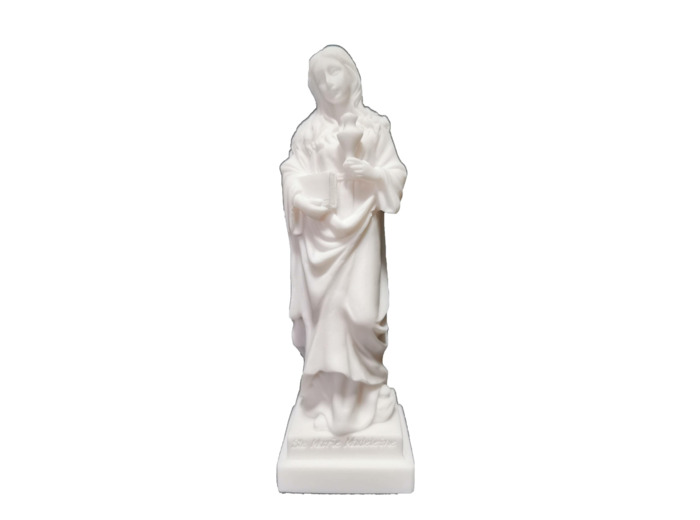 Ste Marie-Madeleine- Statue en albâtre 20cm -Blanche