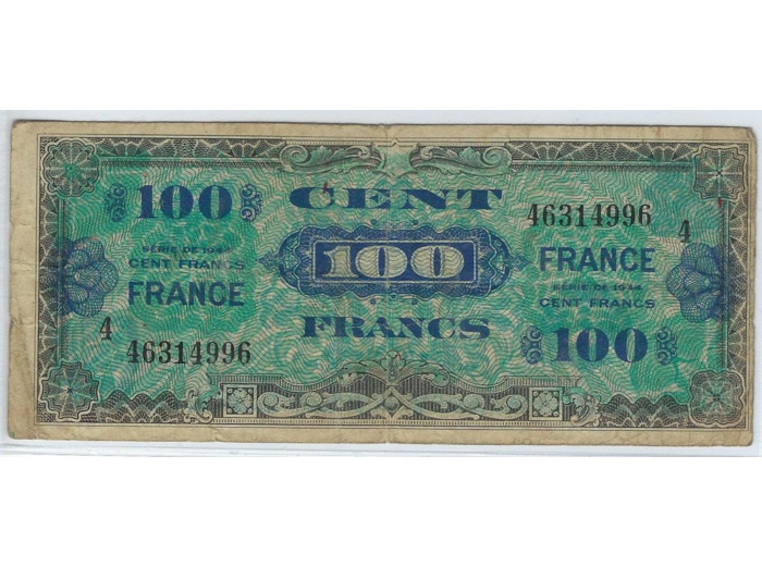 FRANCE 100 FRANCS Type FRANCE 1945 SERIE 4 TB+ 996