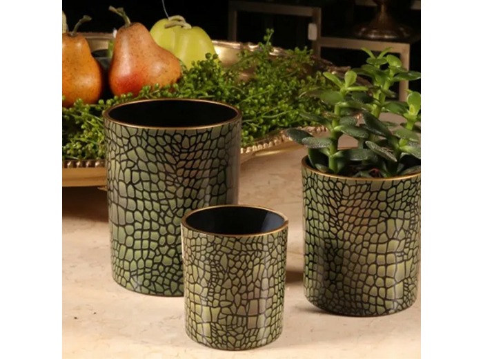 Photophore mosaïque vert verre 10x10x10cm