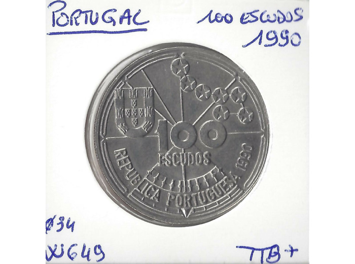 PORTUGAL 100 ESCUDOS 1990 SUP- W 649