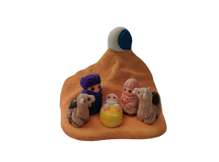 CRECHE en céramique BLOC 8x7cm- TOUAREG