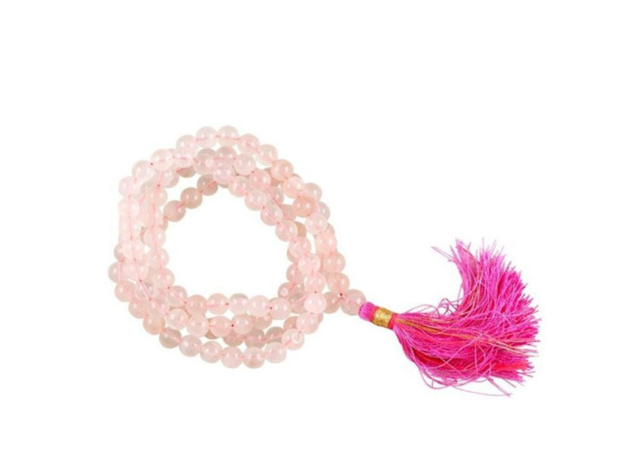 Mala Quartz rose 108 perles