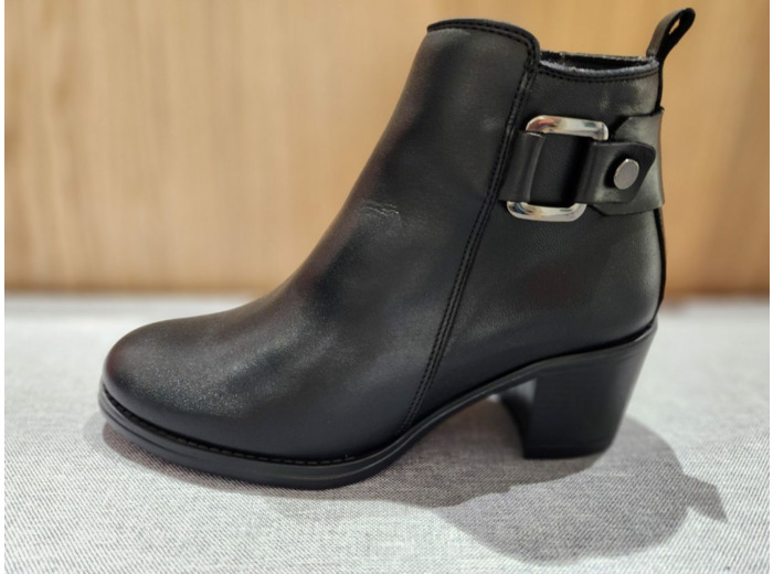 KAOLA BOTTINES CUIR NOIRE 8820