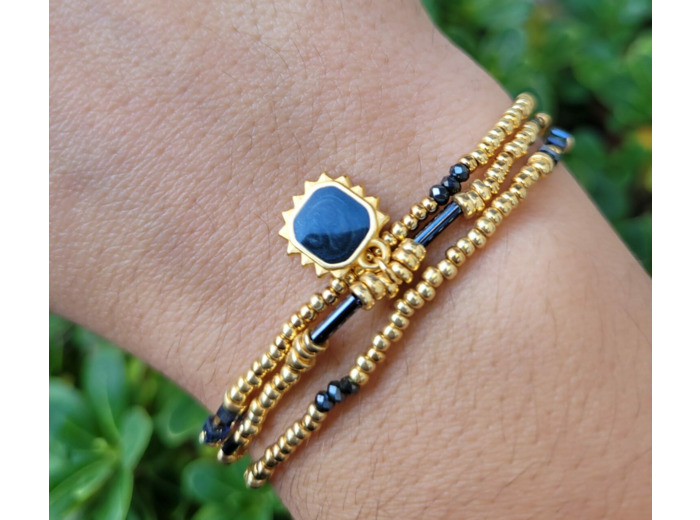 BRACELET MULTIRANGS SAND GREY