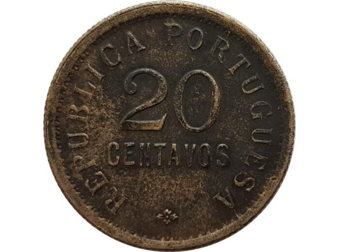 ANGOLA 20 CENTAVOS 1921 TB+ (W64) N1