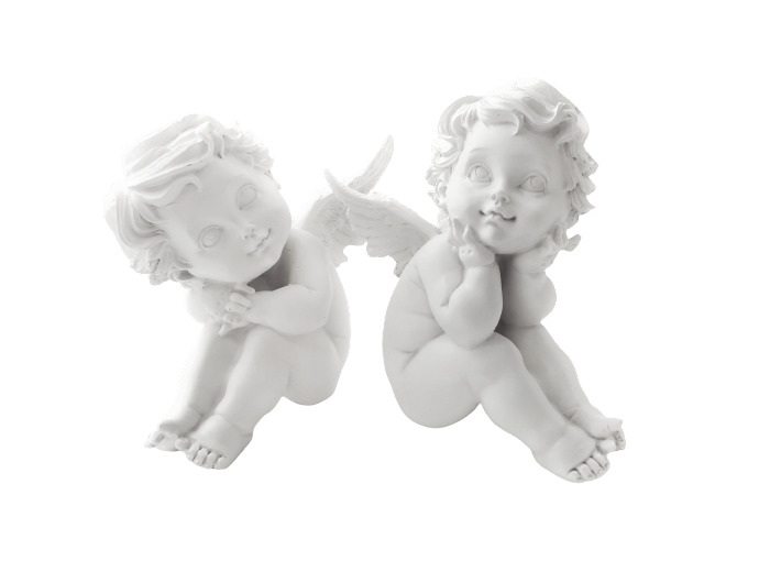Statue en Résine 13cm - LOT DE 2 ANGES A/B
