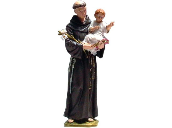St Antoine 16 cm résine polychrome peint main
