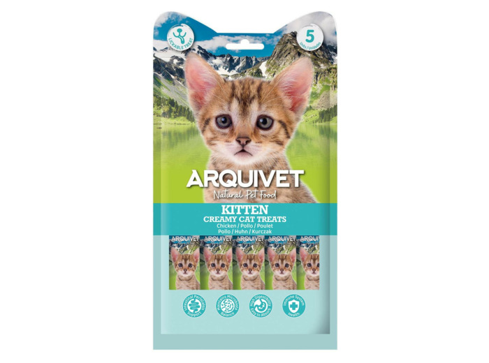 ARQUIVET, Creamy au poulet pour chaton - 5 x 14g