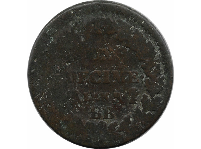 FRANCE UN DECIME AN 8 BB (Strasbourg) B+