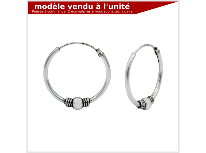 Créole ethnique en argent 925