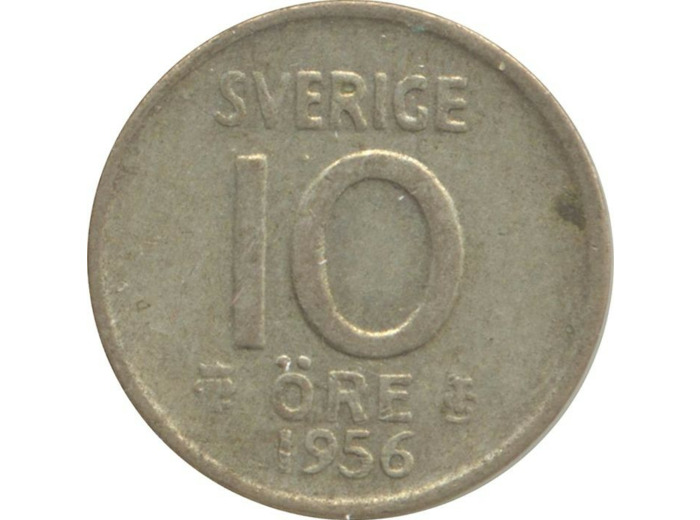 SUEDE 10 ORE 1956 TS TTB