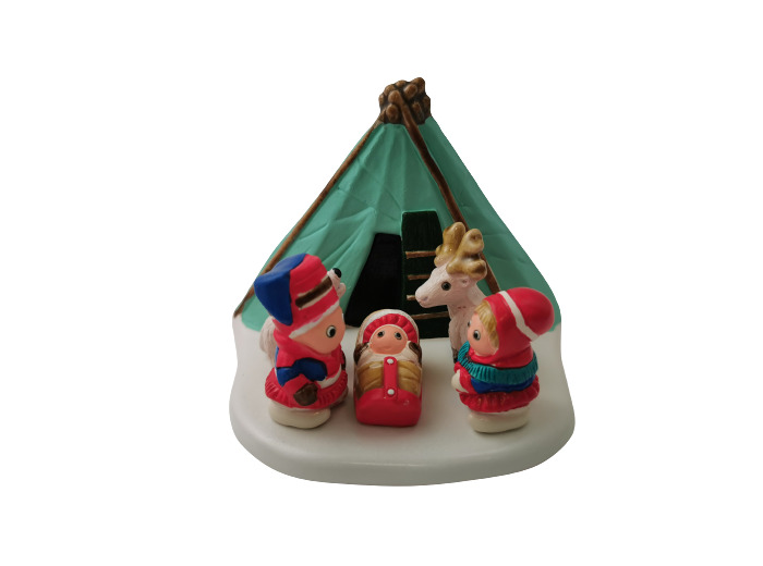 CRECHE en céramique BLOC 8x7cm- FINLANDE