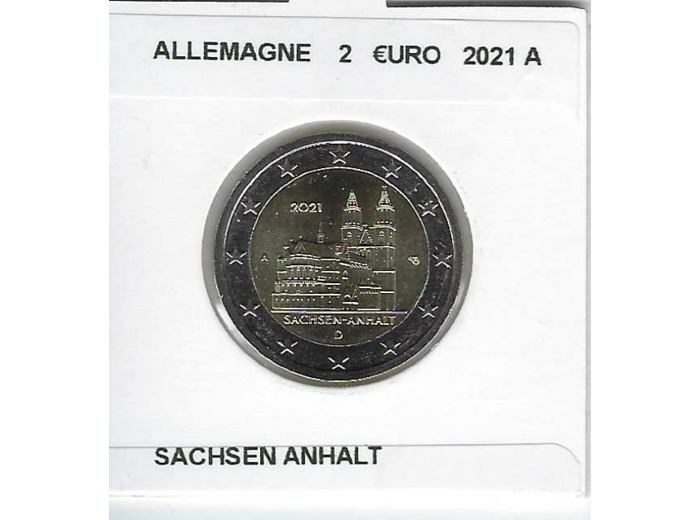 ALLEMAGNE 2021 A 2 EURO COMMEMORATIVE SACHSEN ANHALT SUP