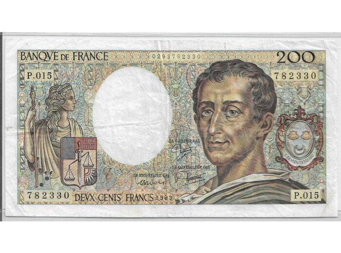 FRANCE 200 Francs MONTESQUIEU 1983 P.015 TTB