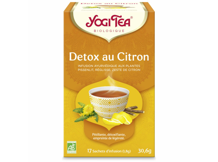 Tisane ayurveda detox citron 17x1,8g Yogi Tea